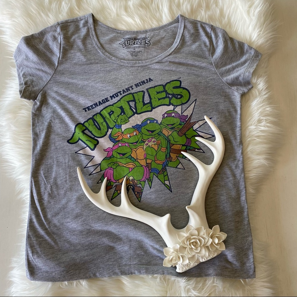 TMNT, Graphic Tee, T-Shirt, Gray, XL